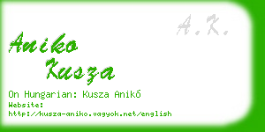 aniko kusza business card