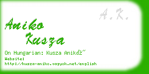 aniko kusza business card